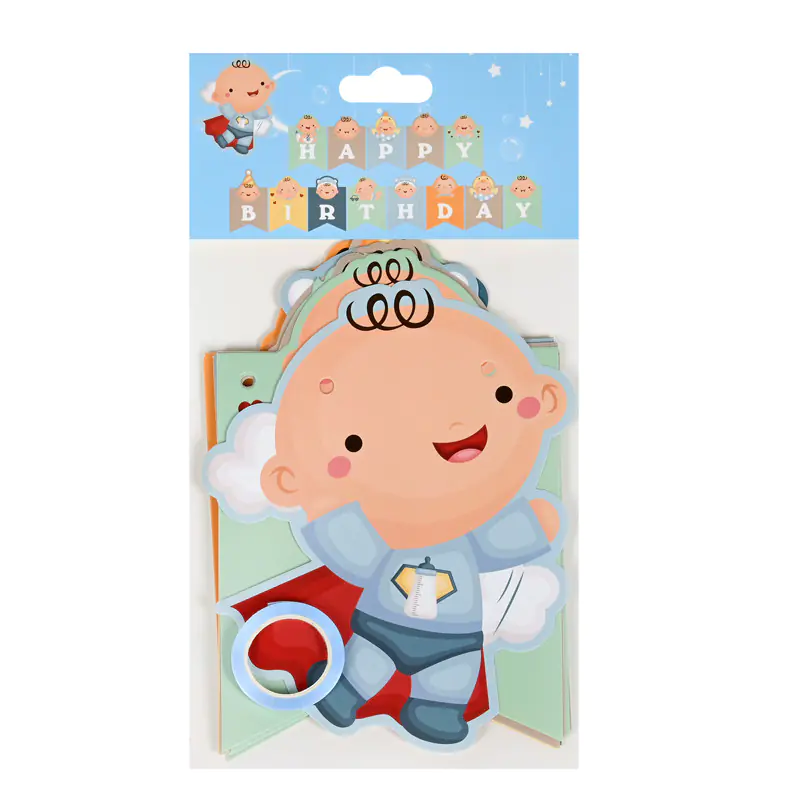 Парти надпис Happy Birthday за бебе момче