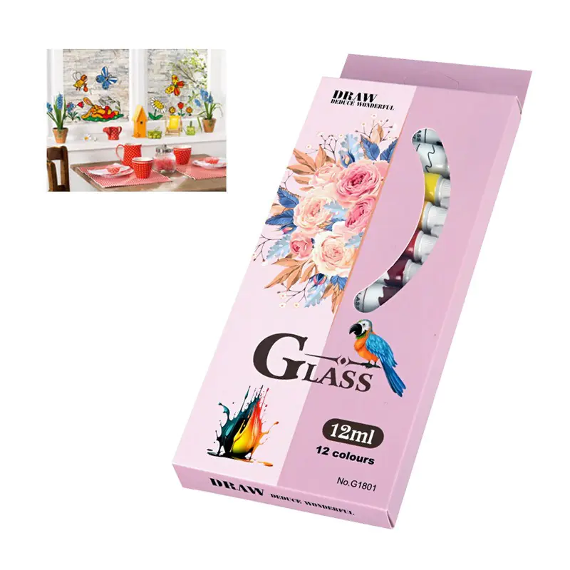 Боички за стъкло, 12 цвята 