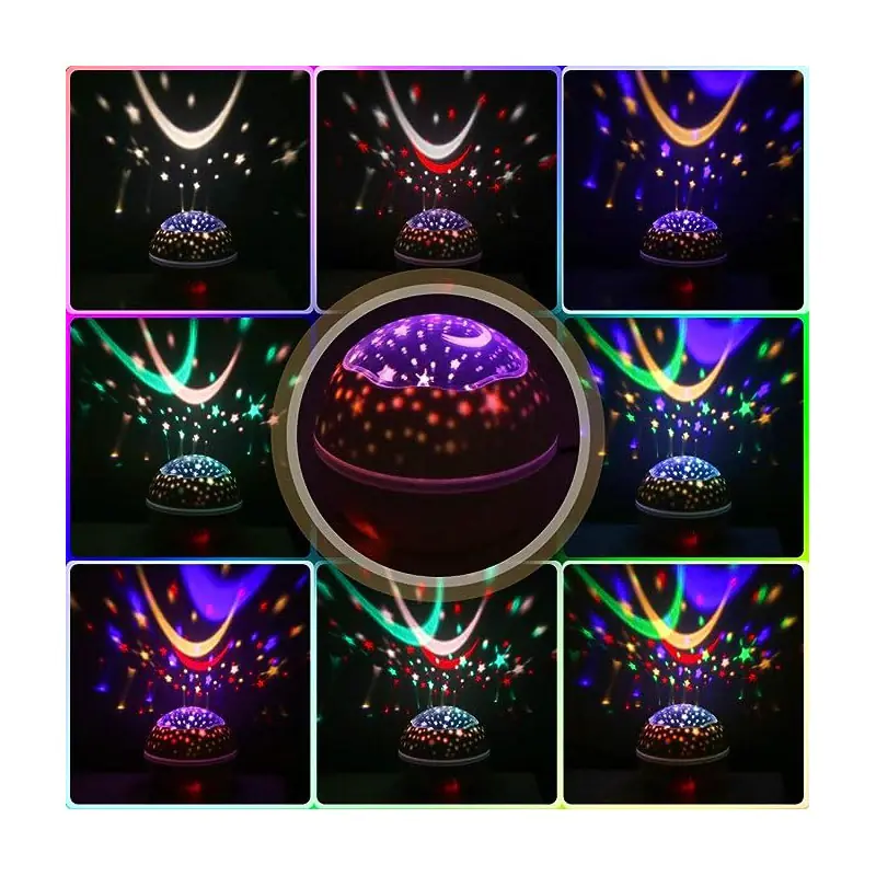 Нощна лампа и проектор на звездното небе с Bluetooth говорител, черна