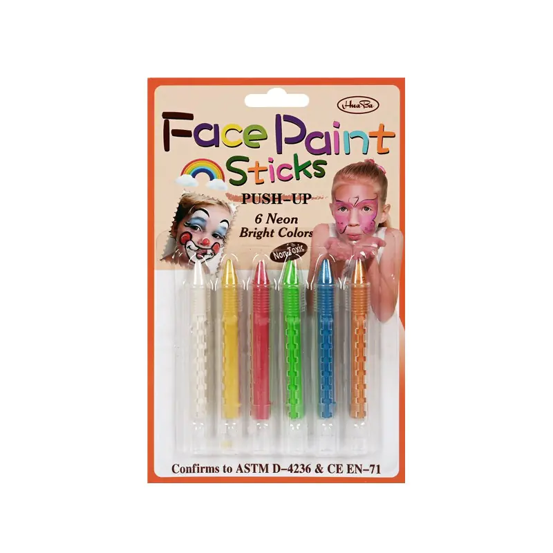 Пастели за лице и тяло - 6 неонови цвята