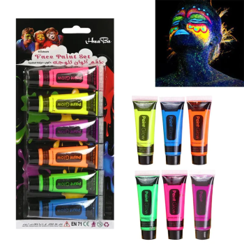 Неонови течни пастели за лице и тяло - 6 цвята