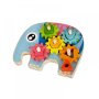 Дървен сортер Слонче – креативна игра за деца
