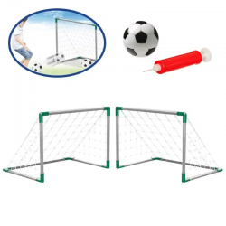 Комплект футболни две вратички с топка и помпа