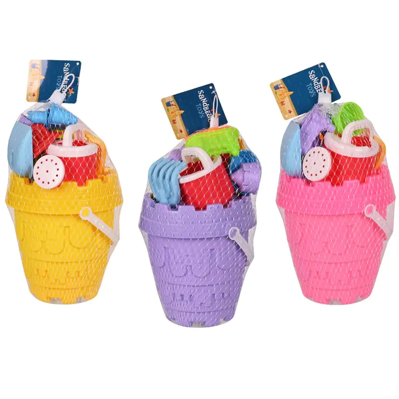 Комплект за пясък Замък с кофичка, лейка и аксесоари