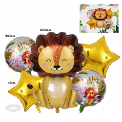 Комплект Балони с Лъвче - Happy Birthday Комплект Балони с Лъвче - Happy Birthday