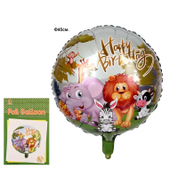 Балон Happy Birthday с животни
