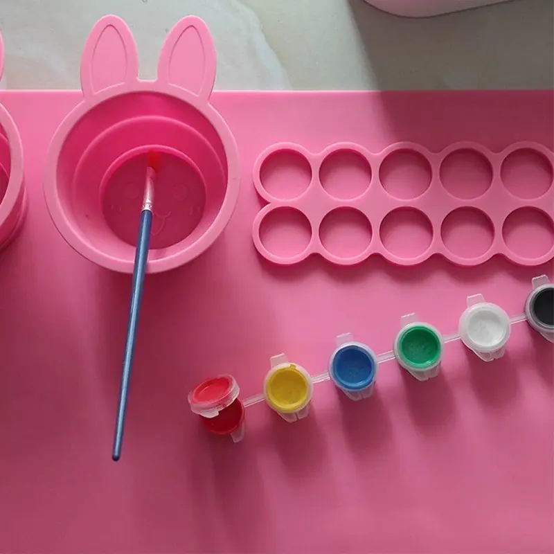 Силиконова подложка за рисуване в розово