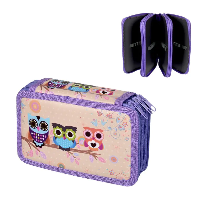 Несесер в лилаво с три прегради - Бухалчета