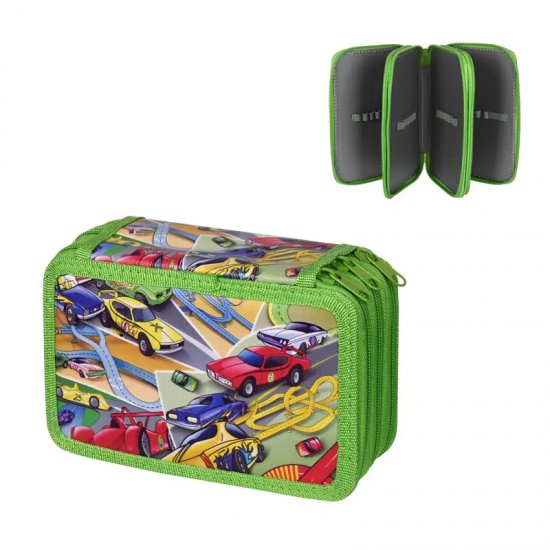 Несесер в зелено с три прегради - Съзтезателни коли