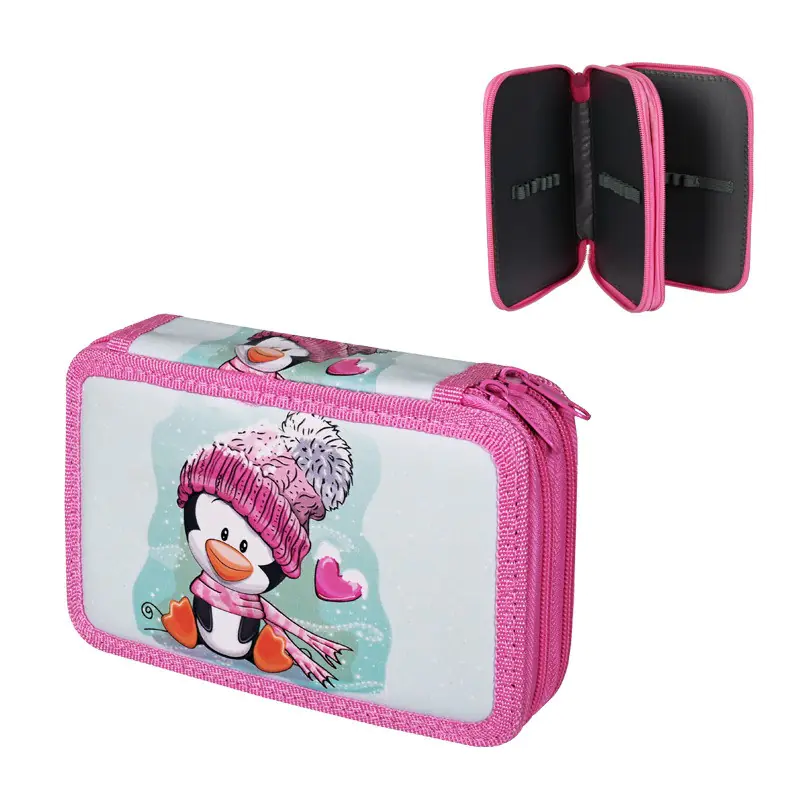 Несесер в розово с две прегради - Пингвин