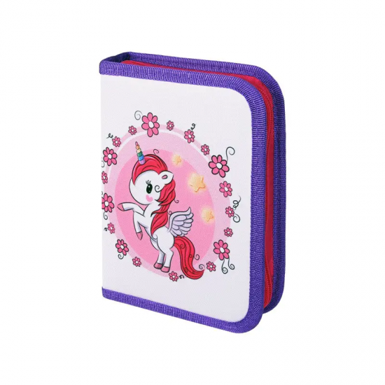 Несесер в лилаво с една преграда - Еднорог