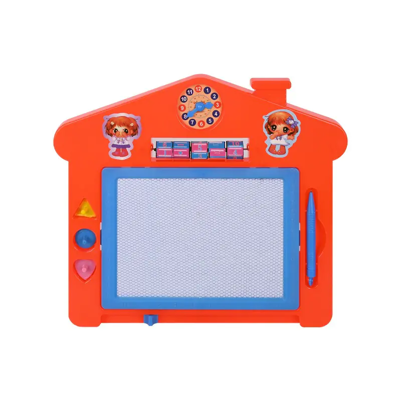 Магнитна дъска за рисуване със сметало, печати и часовник