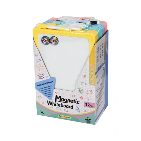 Двустранна магнитна дъска с маркер и 2 магнита