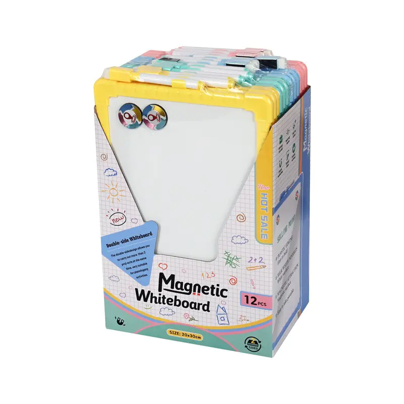 Двустранна магнитна дъска с маркер и 2 магнита