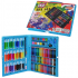 Комплект за рисуване и оцветяване в синьо куфарче, 150 части