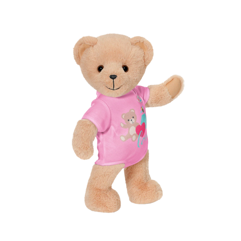 Плюшено мече BABY Born с розова блузка, кафяво, 33 см