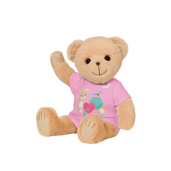 Плюшено мече BABY Born с розова блузка, кафяво, 33 см