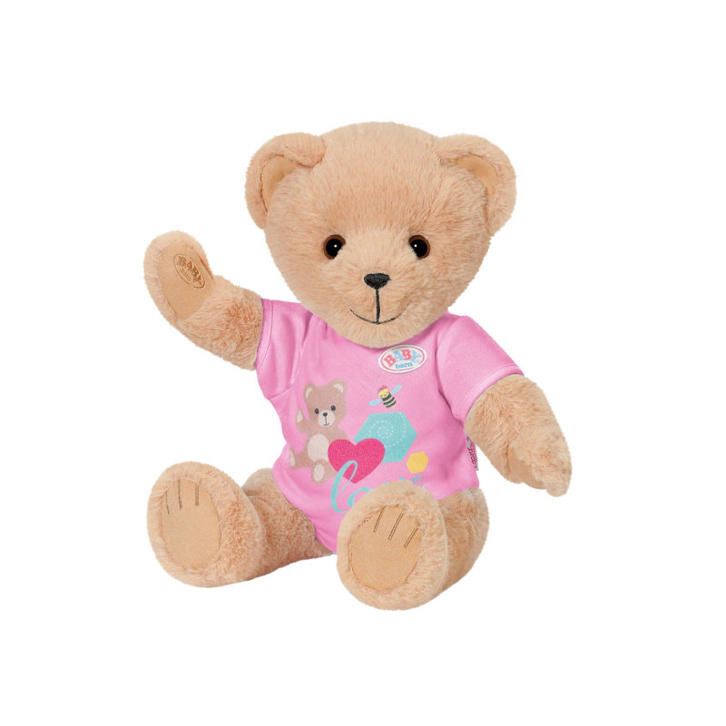 Плюшено мече BABY Born с розова блузка, кафяво, 33 см