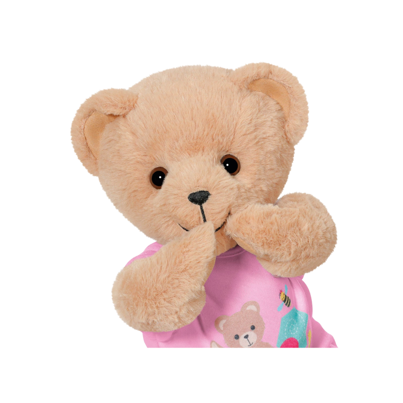 Плюшено мече BABY Born с розова блузка, кафяво, 33 см