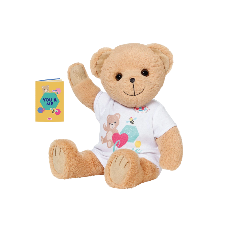 Плюшено мече BABY Born с бяла блузка, кафяво, 33 см