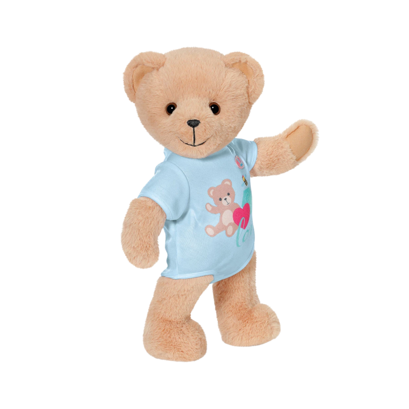 Плюшено мече BABY Born със синя блузка, кафяво, 33 см