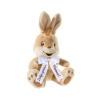 Плюшена играчка Зайче с надписана панделка, кафяво, 23 см