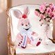 Плюшена играчка Зайче с надписана панделка, розово, 23 см Плюшена играчка Зайче с надписана панделка, розово, 23 см