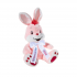 Плюшена играчка Зайче с надписана панделка, розово, 23 см
