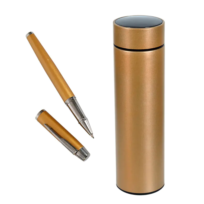 Подаръчен комплект - Честит Празник с химикал и термос