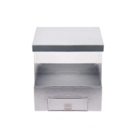 Луксозна подаръчна кутия с чекмедже в цвят сребро