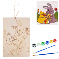 Комплект за творчество - Великденско пано със заек и пате