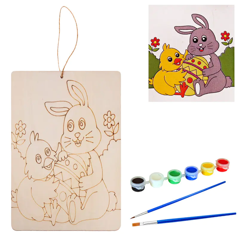 Комплект за творчество - Великденско пано със заек и пате