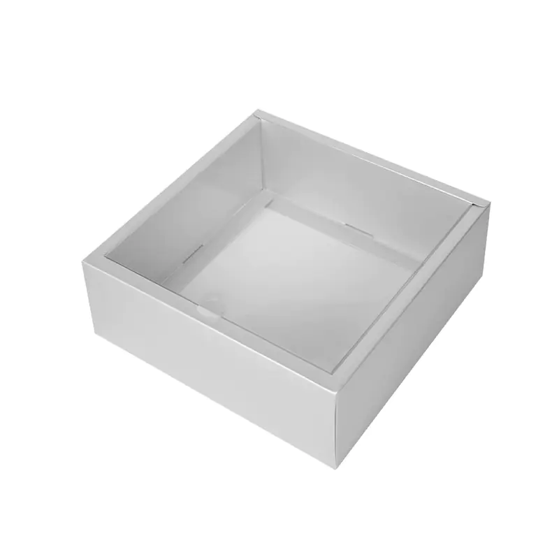 Подаръчна кутия с прозрачен ПВЦ капак в бяло