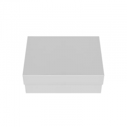 Подаръчна кутия с капак в цвят сребро