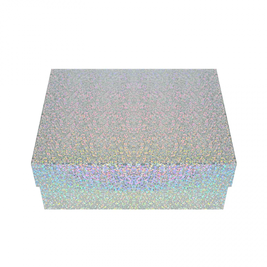 Подаръчна кутия Холограмно сребро с капак