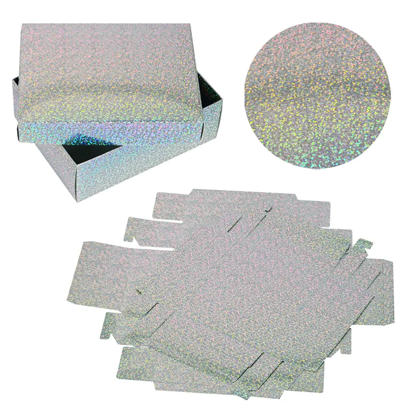 Подаръчна кутия Холограмно сребро с капак