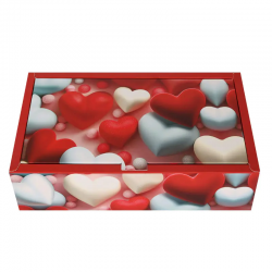 Подаръчна кутия Сърца с капак