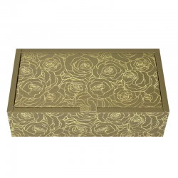 Подаръчна кутия Златна рози с капак