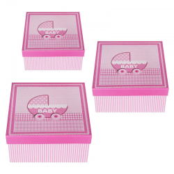 Подаръчна кутия 3 в 1 Baby в розово