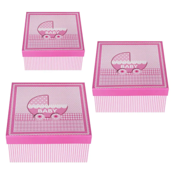 Подаръчна кутия 3 в 1 Baby в розово