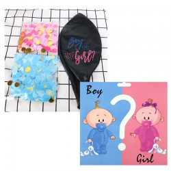 Гигантски латексов балон с конфети - Boy or Girl Гигантски латексов балон с конфети - Boy or Girl