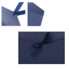 Плик от луксозен перлен картон със сатенена панделка в синьо