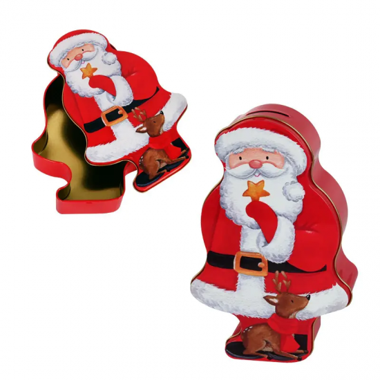 Коледна касичка Дядо Коледа с еленче Коледна касичка Дядо Коледа с еленче