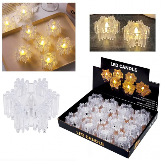 Декоративни LED свещи Снежинка