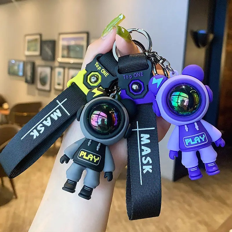 Ключодържател Астронавт, черен, 7 см