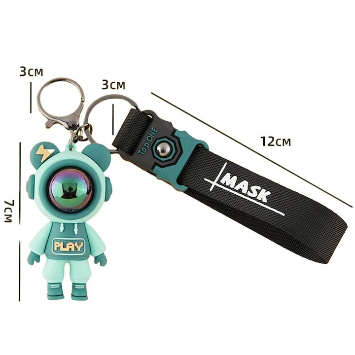 Ключодържател Астронавт, тюркоаз, 7 см