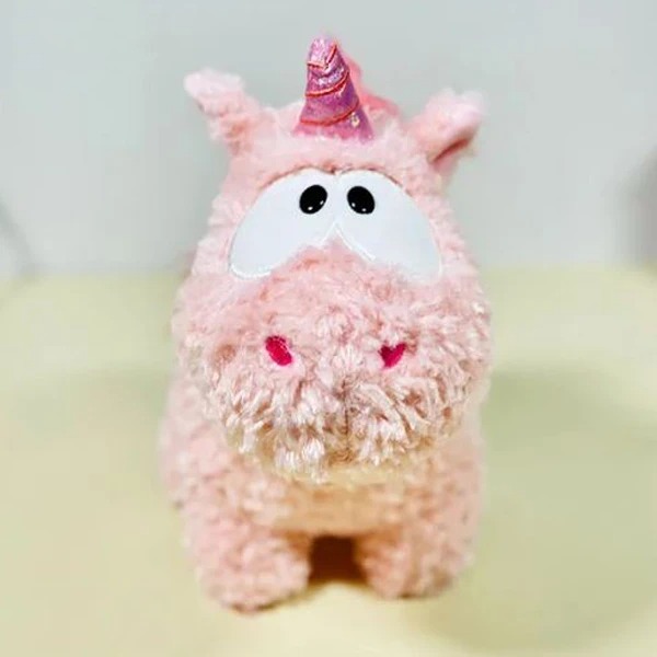 Плюшен еднорог Алис, розов, 25 см