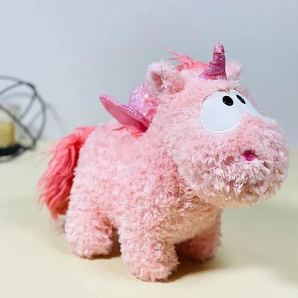 Плюшен еднорог Алис, розов, 25 см