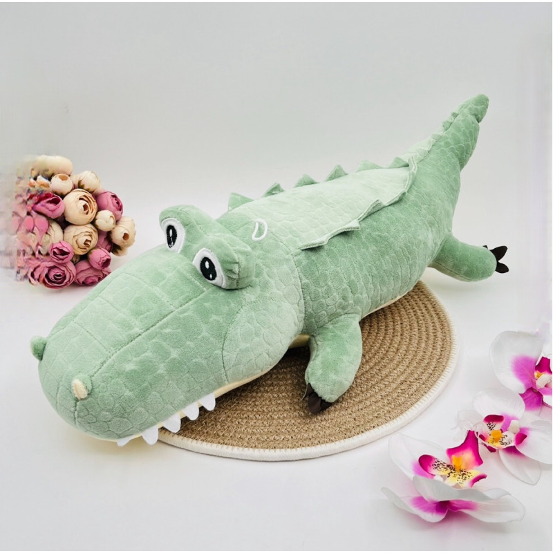 Плюшен крокодил Коки, зелен, 45 см