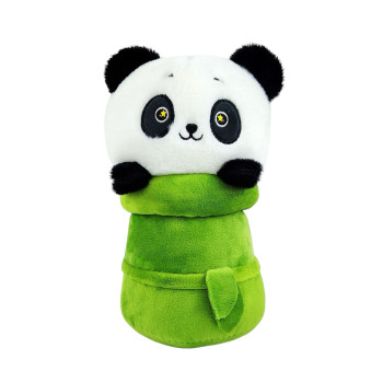 Плюшена панда в бамбук, 25 см